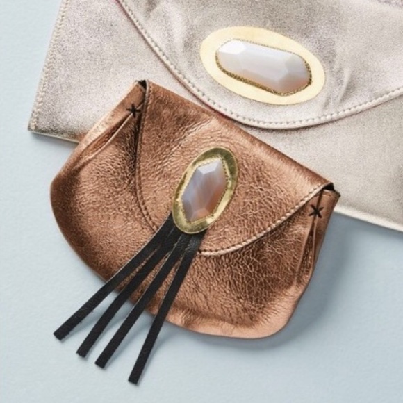 Metallic Copper Double Happiness x Anthropologie Coin Purse - Picture 1 of 6